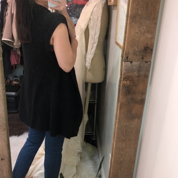 Bay studio black knit sweater cardigan size large - Picture 4 of 6